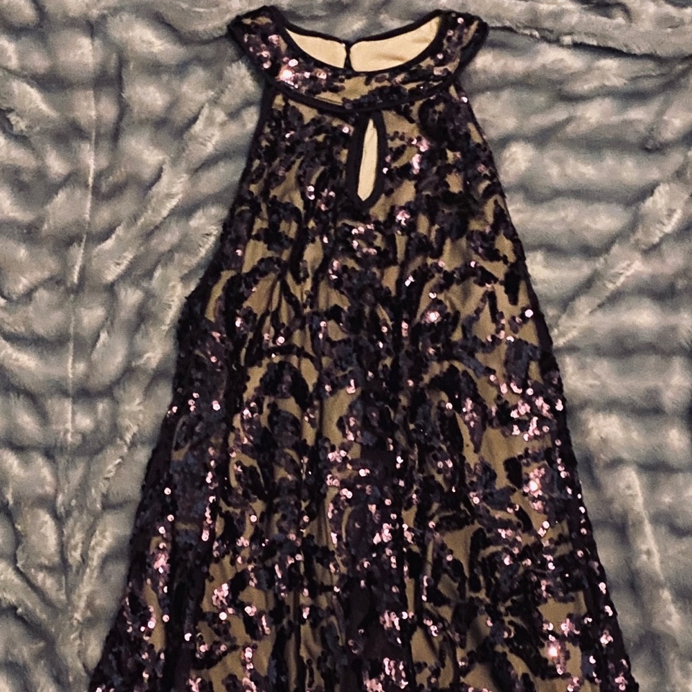 Purple sequenced dress